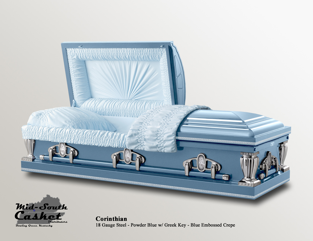 Corinthian Powder Blue w Greek Key